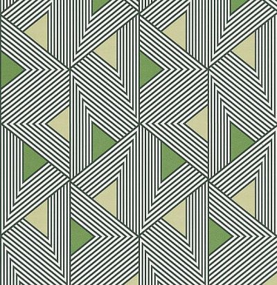 обои зеленые с геометрией WIL502 Khroma