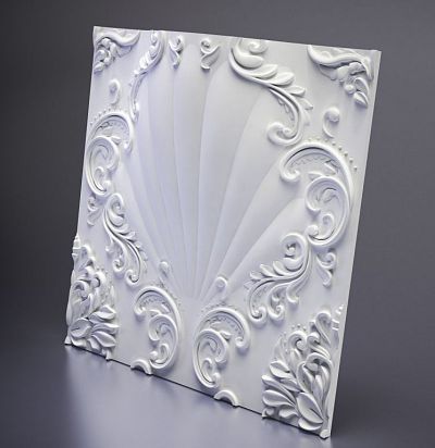 М-0039-1 3D  Valencia LED  Дизайнерская панель из гипса 