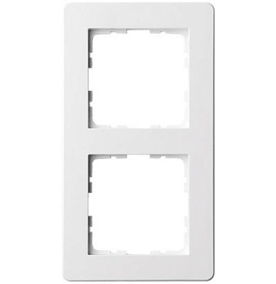 Рамка G-Flex  2-постовая, цвет белый глянцевый Jasmart