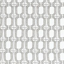 Фото: тюль с геометрическим дизайном серебро Emilia 01 Silver- Ампир Декор