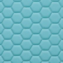 Фото: Стеганые обои бирюзово-голубые соты 20-006-023-00- Ампир Декор