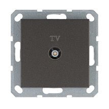 Фото: Розетка TV Φ9.5mm оконечная с накладкой, цвет Мокко- Ампир Декор