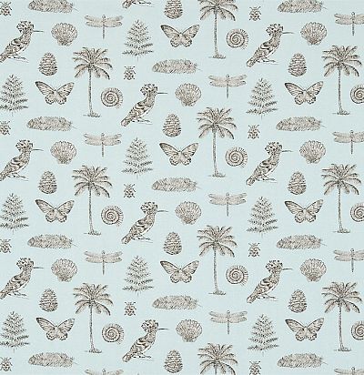 портьерная ткань из льна с принтом пальмы 223293 Sanderson