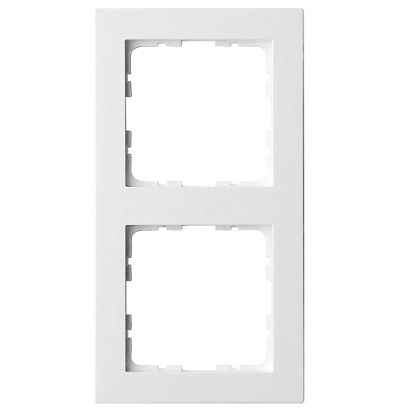 Рамка G-Classic  2-постовая, цвет белый глянцевый Jasmart