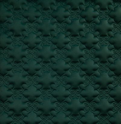 Стеганые обои  темно-зеленые дизайн Дамаск 20-022-132-27 