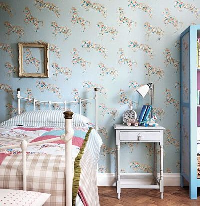 голубые обои для детской 214035 Sanderson - 1