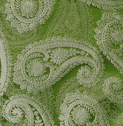 зеленая жакардовая ткань для портьер 10526.76 Cachemire Nobilis