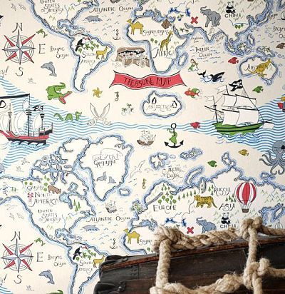 обои с картой для детской 214040 Sanderson - 1