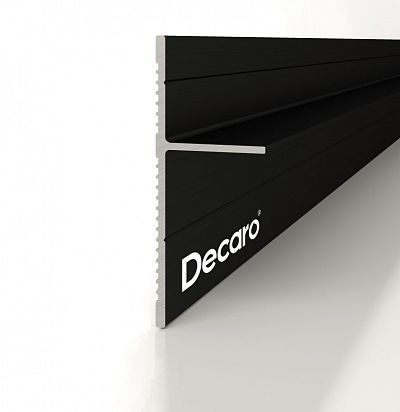 Универсальный теневой профиль D004A анодированный чёрный Decaro