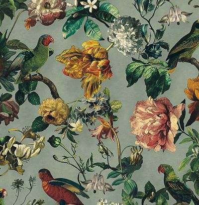 Классический рисунок с цветами и птицами 307302 