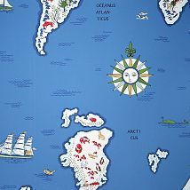 Фото: Обои карта мира PLWP-62185- Ампир Декор