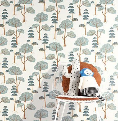 Обои для детской комнаты деревья и кустарники HAP101 Khroma Zoom