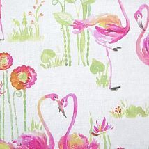 Фото: детские ткани Feathery Flamingo White- Ампир Декор