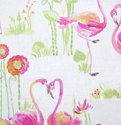 детские ткани Feathery Flamingo White Voyage Decoration