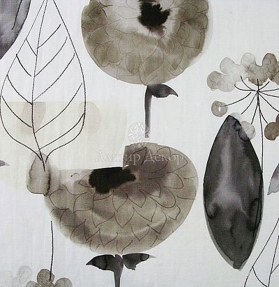 натуральная ткань с акварельным принтом 10367.10 Nobilis