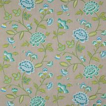 Фото: Льняная портьерная ткань с вышивкой 04821/03- Ампир Декор