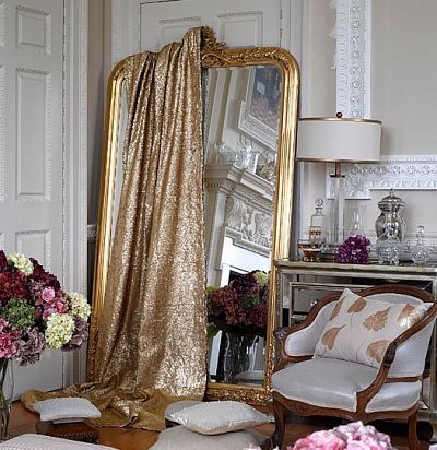 ткань с пайетками Aquilla Gold  - 1