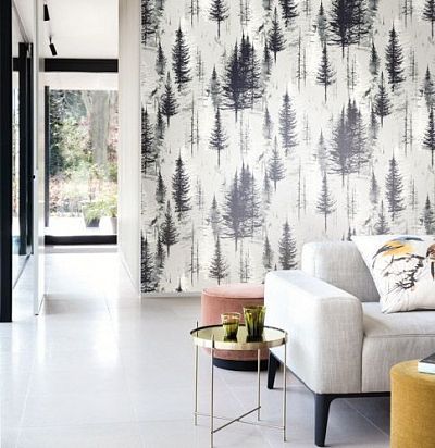 обои с черными елями EAR101 Khroma - 1