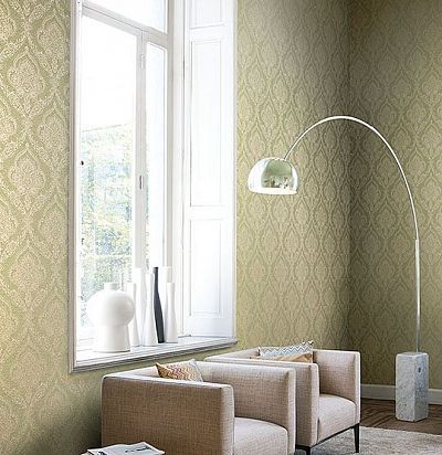 Текстильные обои с цеточным арнаментом в классическом стиле 213032 Calcutta - 1