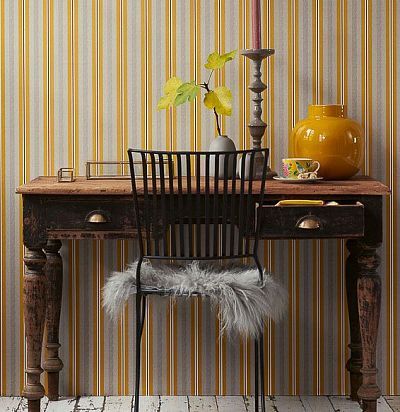 Обои с полоской шеврон 300133  - 1