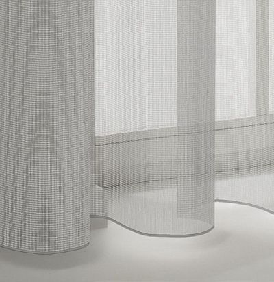 ткань современная полупрозрачная отделанная серебряной нитью 3040-110 ADO - 1