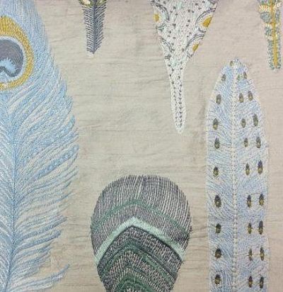 Шелк с вышивкой Samui Natural 
