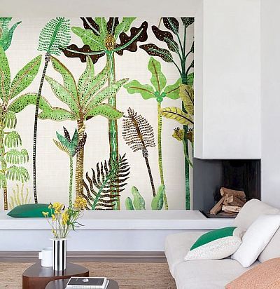 Панно крупные пальмы зеленого цвета DGHAV2023 Khroma - 1