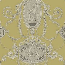 Фото: Обои с узорами PV 00202 Toile Chartreuse- Ампир Декор