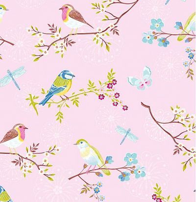 обои дизайнерские с птицами 375082 