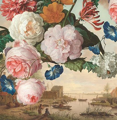 панно с крупными цветами 358110 