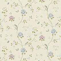 Фото: Английские ткани цветы птицы 222074- Ампир Декор
