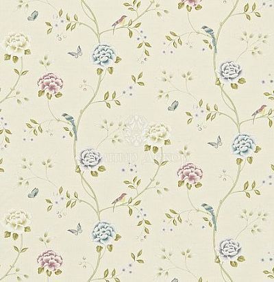 Английские ткани цветы птицы 222074 Sanderson