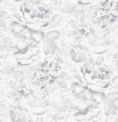 обои серые с цветами G56299 