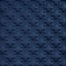 Фото: Стеганые обои  темно-синие дизайн Дамаск 20-022-121-20- Ампир Декор