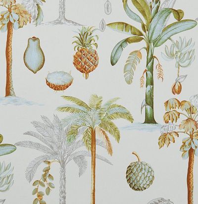 Ткань современная тропические фрукты и пальмы 44180-963 Zimmer+Rohde