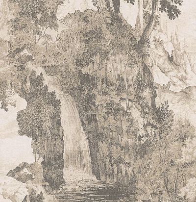 обои бежевые с водопадами 228594 Rasch Textil