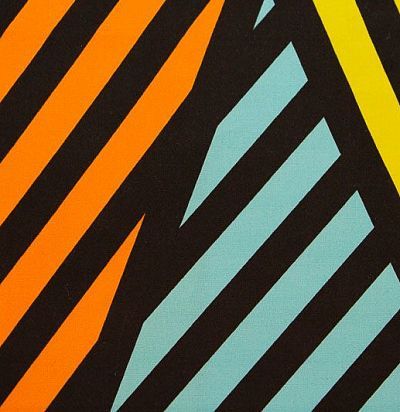 хлопковая ткань с геометрическим рисунком Triangle 36  - 1