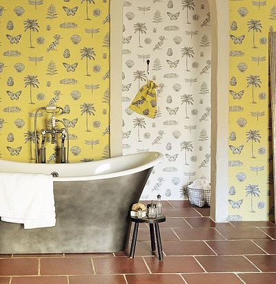 желтые английские обои 213382 Sanderson - 1