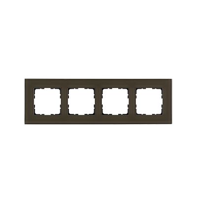 Рамка 4-постовая, стекло цвет Каперсовый Jasmart