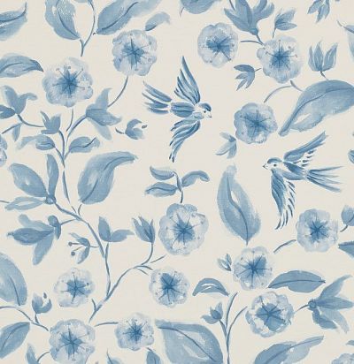 обои с цветами и птицами 213061 Sanderson