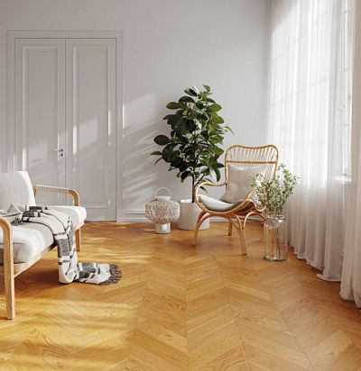 15285 Паркетная доска дуб Chevron AB Extra Matt ESTA Parket - 1