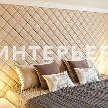 Фото: Стеганые обои белые дизайн Амулет 10-011-001-20- Ампир Декор