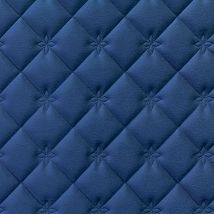Фото: Стеганые обои  ярко-синие дизайн принцесса 10-004-120-00- Ампир Декор