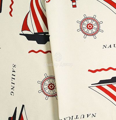 Ткань с морским рисунком 1751599 