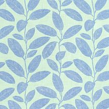 Фото: Ткань Thibaut Biscayne F95712 Komodo leaves Aqua and Blue- Ампир Декор