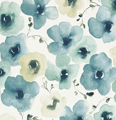 обои с акварельными цветами 211658 Sanderson