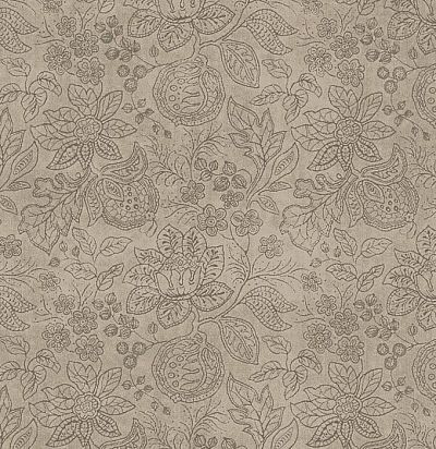 Светлая бархатная ткань с цветочным узором F4012/04 Colefax and Fowler