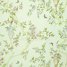 Фото: натуральная ткань с растительным узором FQ043/03- Ампир Декор