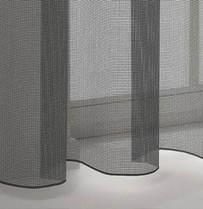 ткань современная полупрозрачная отделанная серебряной нитью 3040-998 ADO - 1