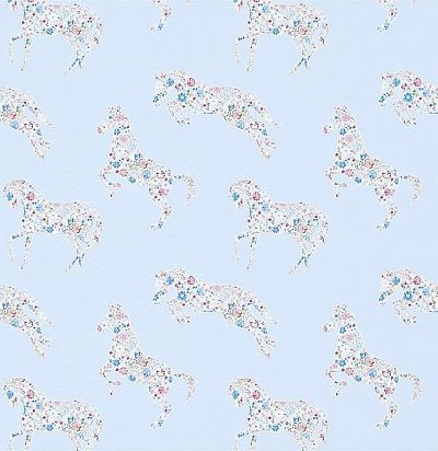 голубые обои для детской 214035 Sanderson